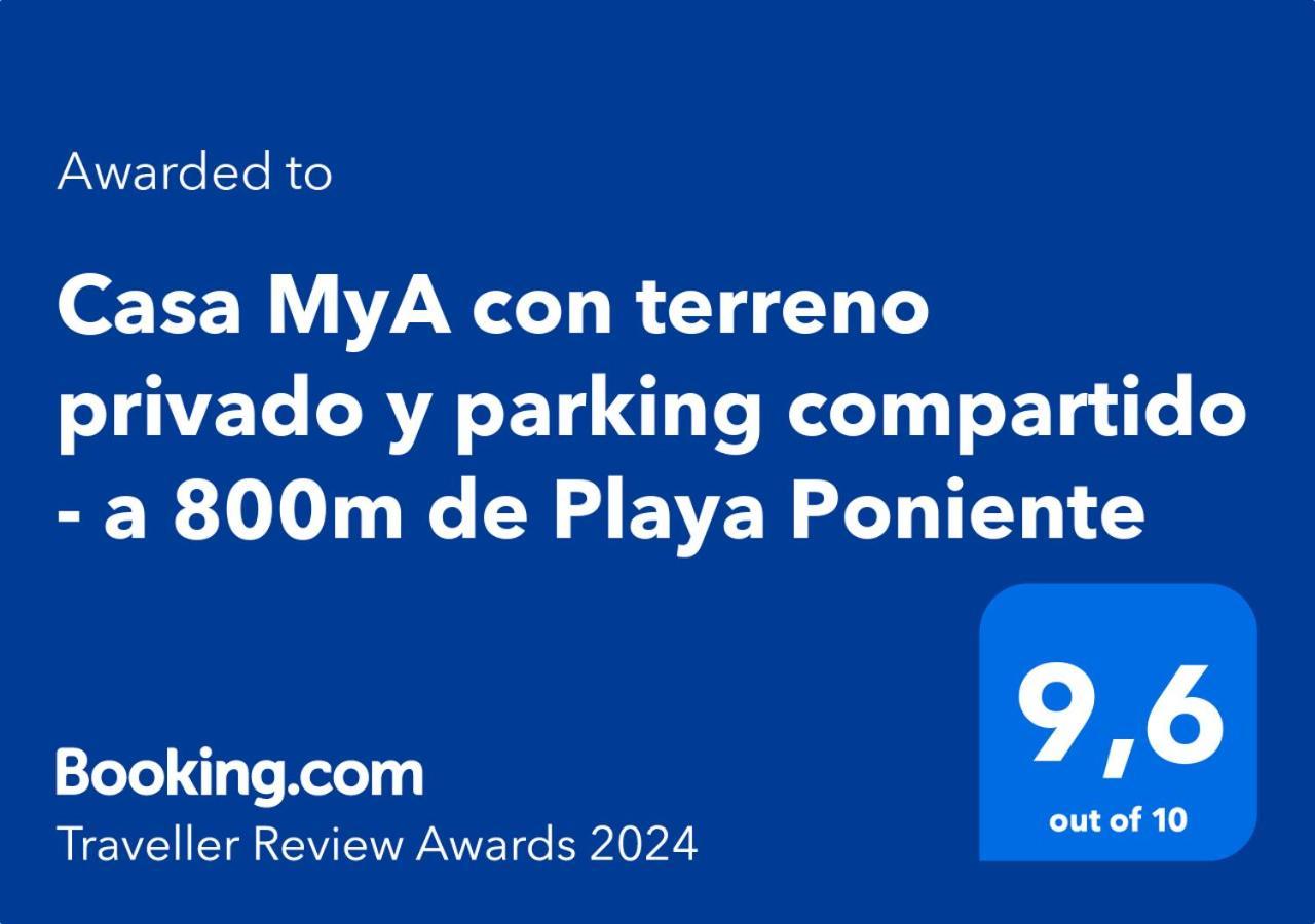 貝尼多姆Casa Mya Con Terreno Privado Y Parking Compartido - A 800M De Playa Poniente别墅 外观 照片